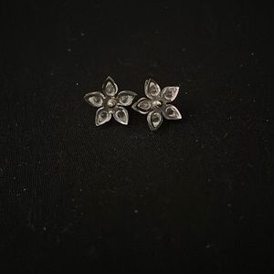 Silver Flower Earrings